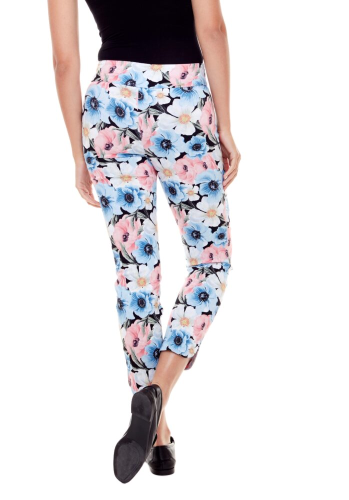 Up Pants PANTALON SLIM À FENTE PÉTALE PRINTANIÈRE