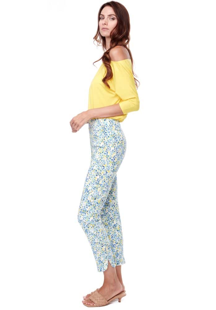 Up Pants PANTALON SLIM À FENTE PÉTALE SPECKLES