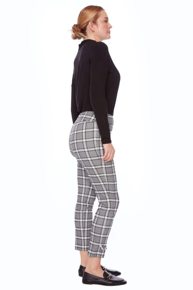 Up Pants PANTALON TECHNO À CARREAUX MÉTALLIQUES