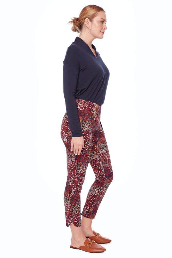 Up Pants PANTALON TECHNO À FENTE PÉTALE CRANBERRY