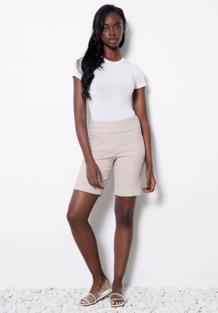 Up Pants SHORT EN JACQUARD TEXTURÉ SOLIDE
