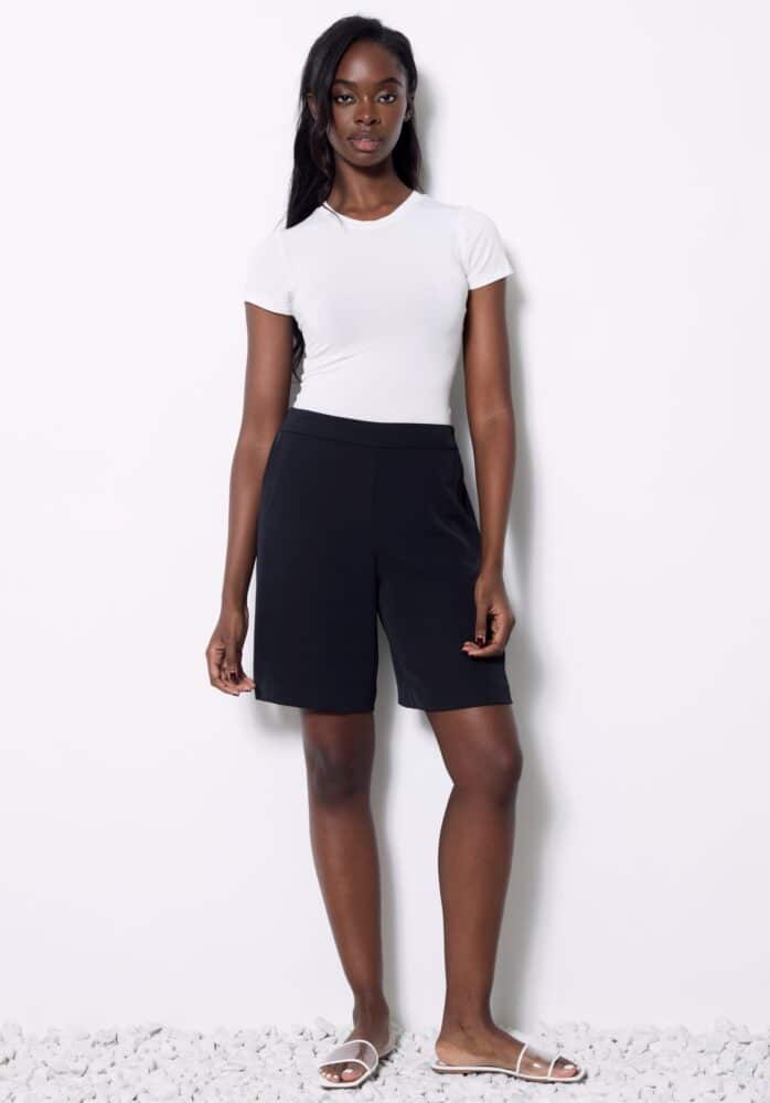 up pants SHORT EN SOIE VÉGÉTALIENNE SOLIDE