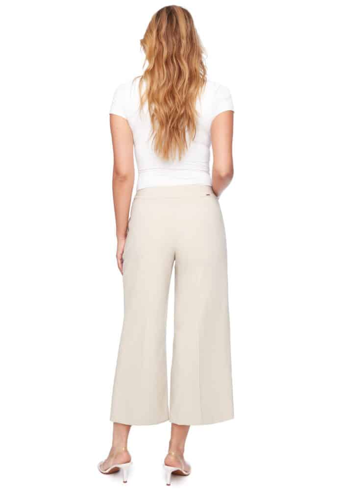 Up Pants SOLID AMALFI WIDE-LEG CROPPED PANTALON