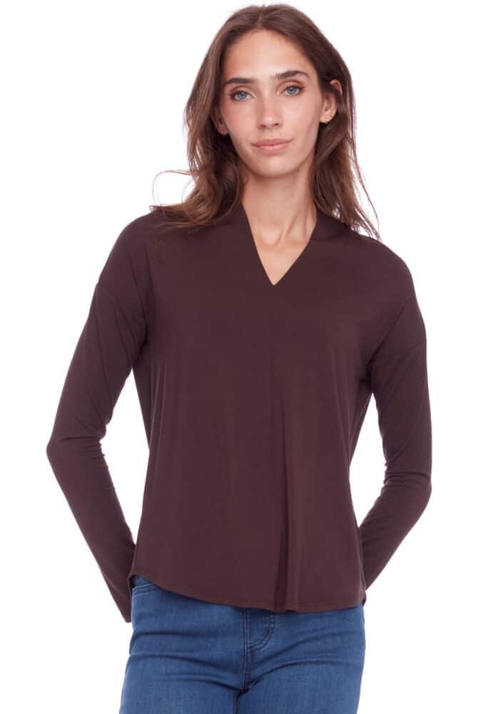 Up Pants TOP À COL EN V EN TRICOT DE JERSEY