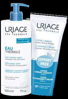 uriage PROMO LAIT VELOUTÉ 500ML + CRÈME LAVANTE 200ML OFFERTE