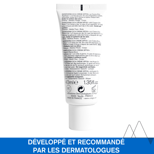Uriage BARIÉDERM-CICA Crème SPF50+ Au Cuivre-Zinc