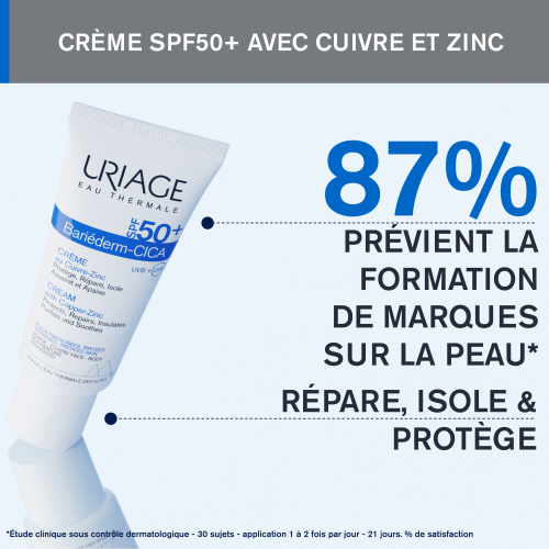Uriage BARIÉDERM-CICA Crème SPF50+ Au Cuivre-Zinc