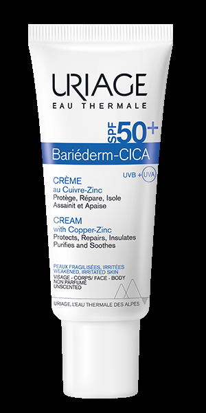 uriage BARIÉDERM-CICA Crème SPF50+ au Cuivre-Zinc