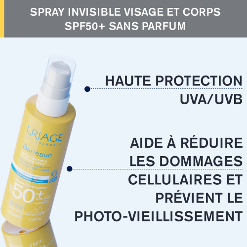 Uriage BARIÉSUN - SPRAY INVISIBLE NON PARFUMÉ SPF50+