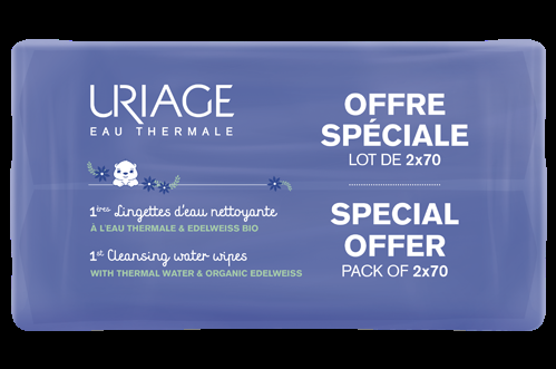 uriage PROMO BÉBÉ DUO 1ERES LINGETTES 70 x2
