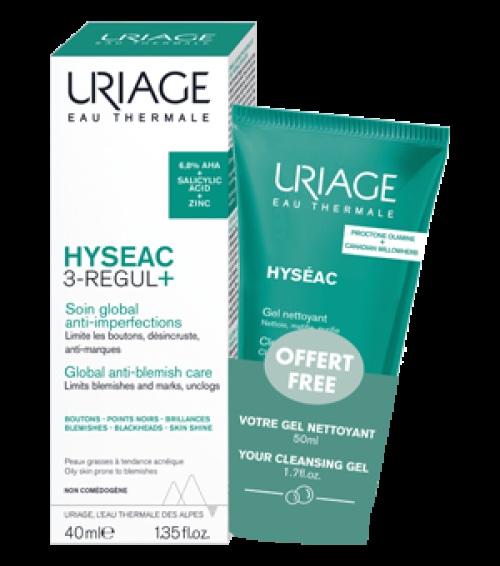 uriage PROMO HYSÉAC 3-RÉGUL+ + HYSÉAC GEL NETTOYANT