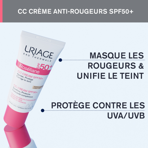 Uriage ROSÉLIANE - SOIN TEINTÉ ANTI-ROUGEURS SPF50+