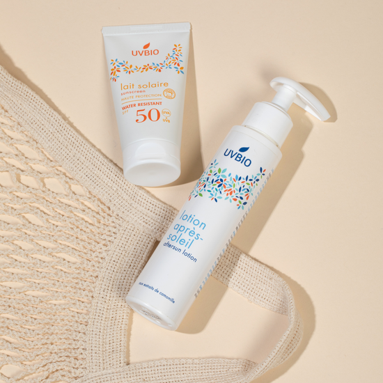 uvbio Duo douceur - Lait solaire SPF50 en 50ml & lotion après soleil