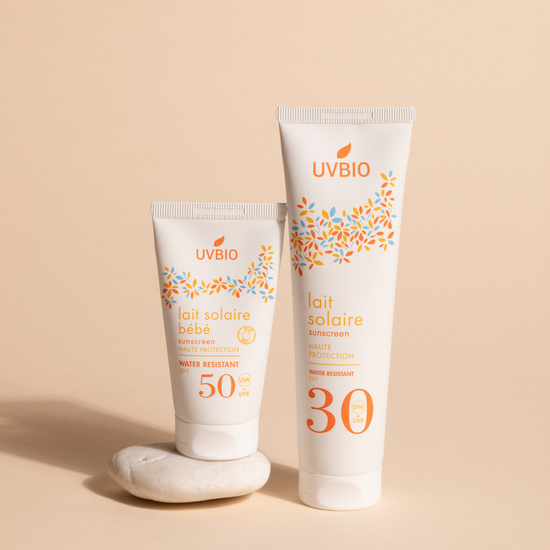 uvbio Kit Family 30 - Lait solaire Bébé SPF50 & lait solaire SPF30 100ml