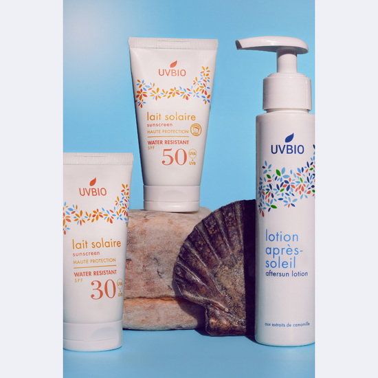 Uvbio Kit Voyage - Lait Solaire SPF50 En 50ml Lait Solaire SPF30 En 50ml & Lotion Après Soleil