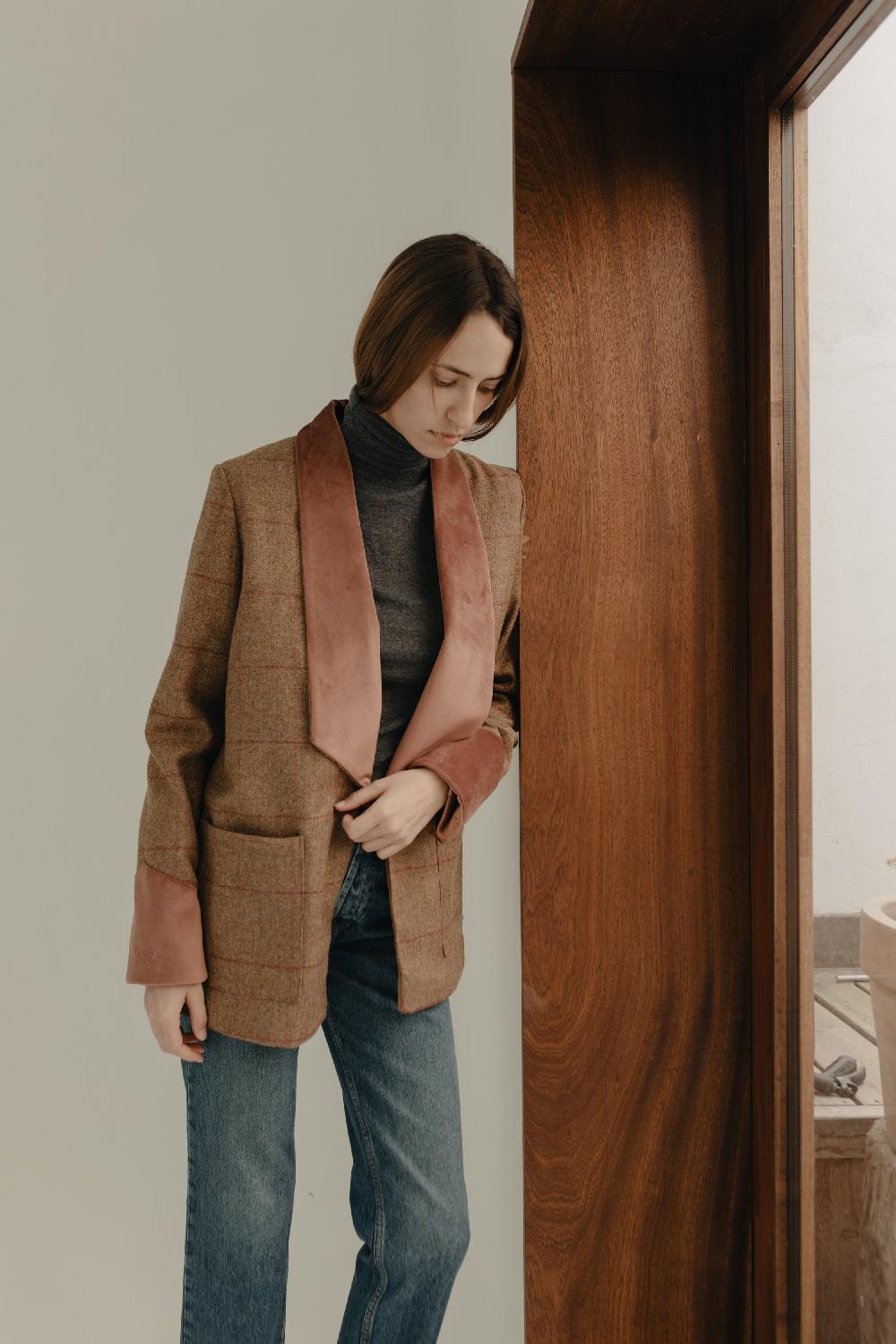 van palma Pablo Blazer Blush Velvet