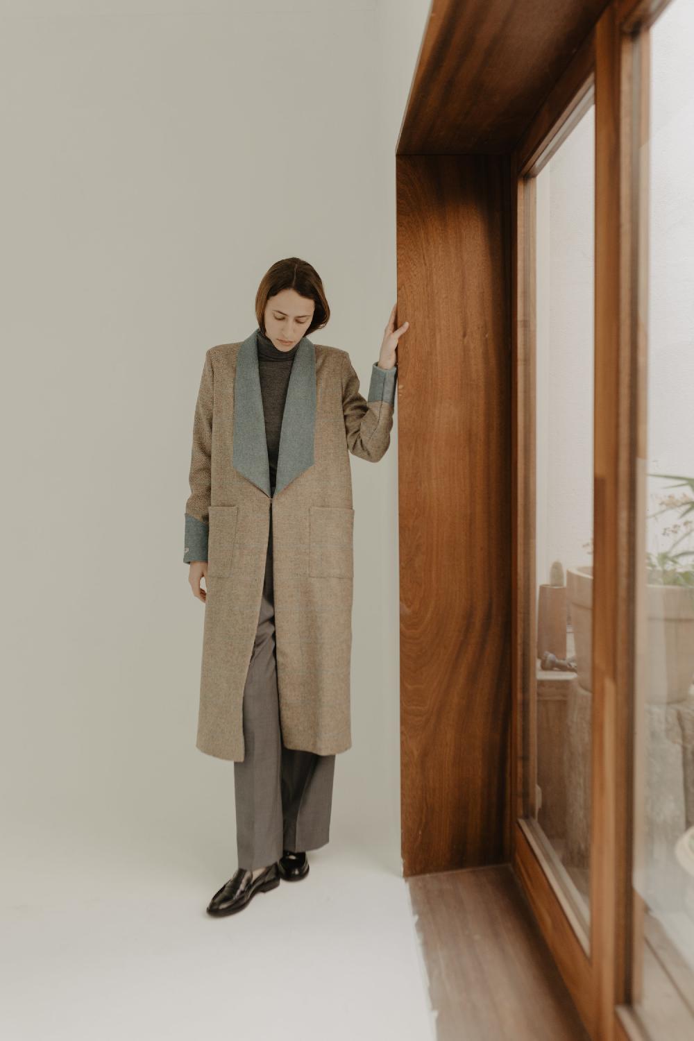 van palma Pablo Coat Light Blue
