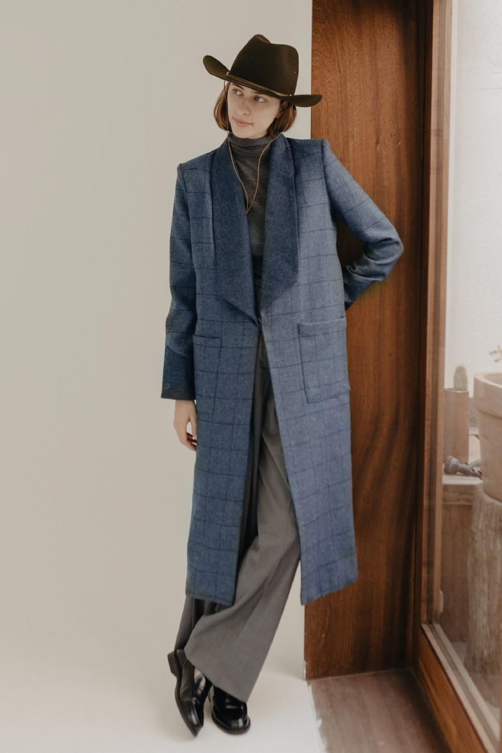 Van Palma Pablo Coat Navy Blue