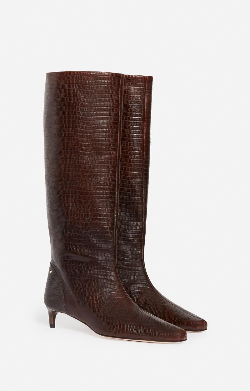 Vanessa Bruno Bottes Hautes Cuir Marron Daily