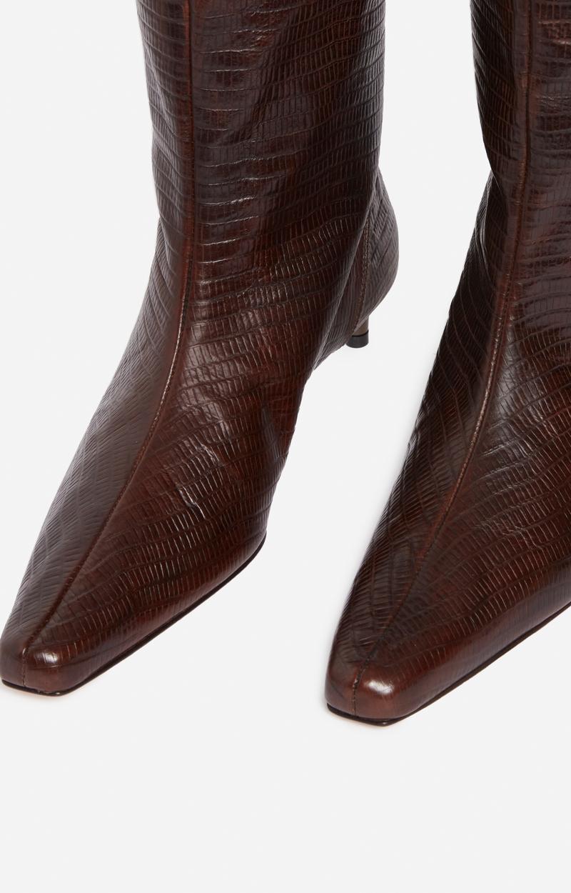 Vanessa Bruno Bottes Hautes Cuir Marron Daily