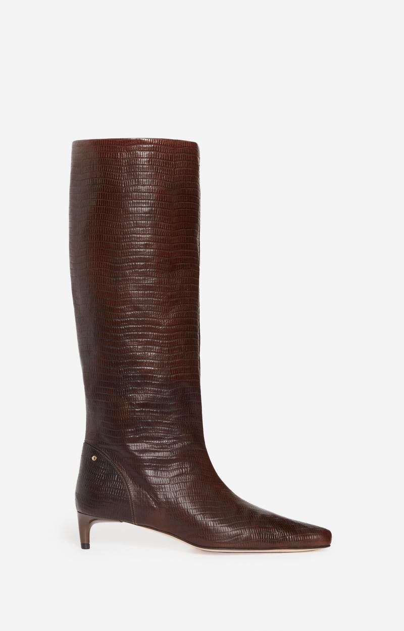 vanessa bruno Bottes Hautes Cuir Marron Daily