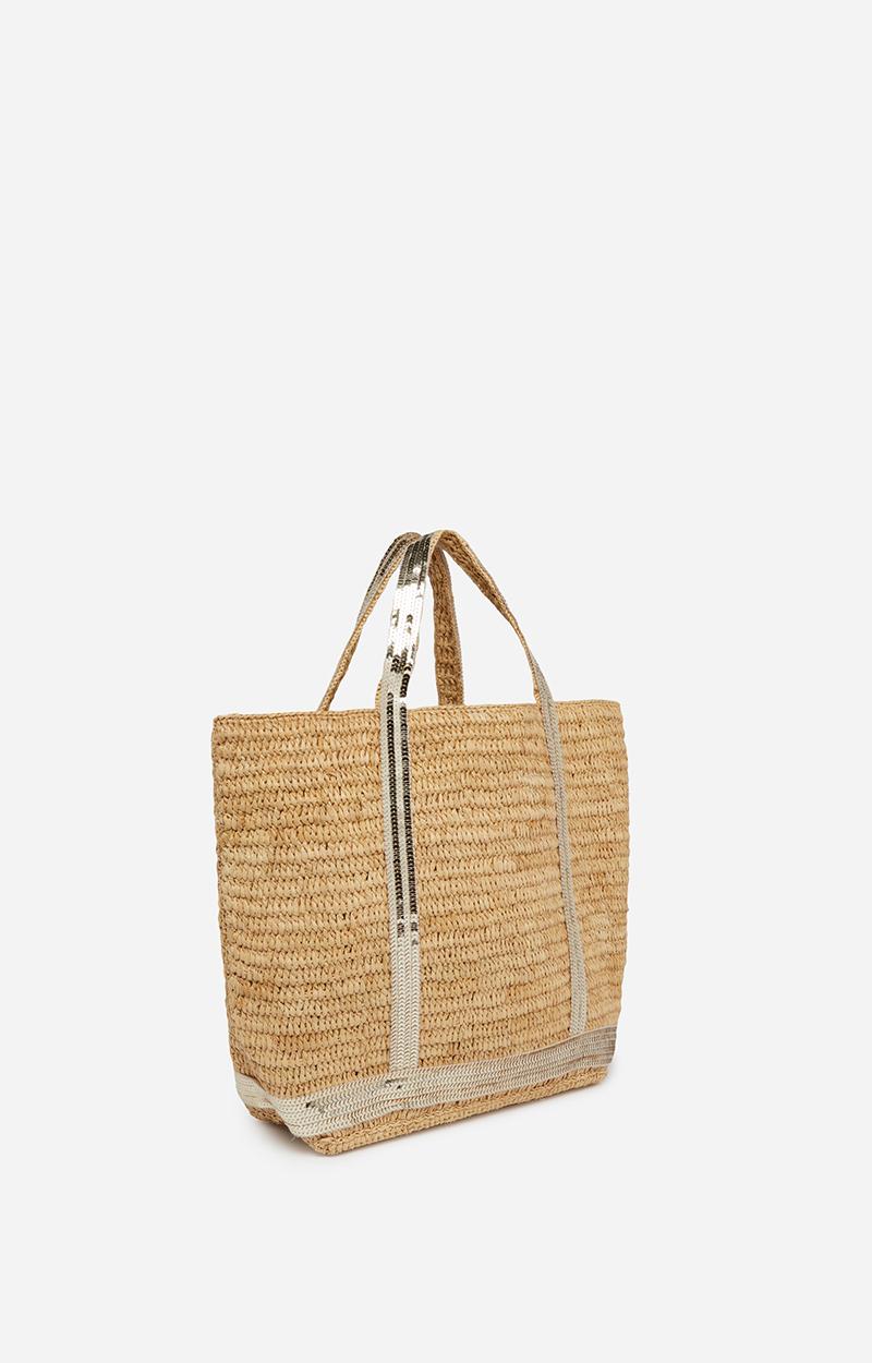 Vanessa Bruno Cabas M En Raphia Et Sequins Or