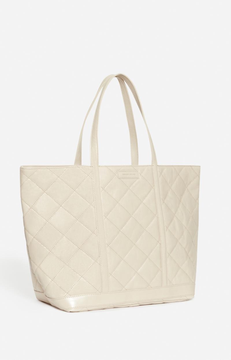 Vanessa Bruno Cabas XL Zippé En Cuir Mat Matelassé