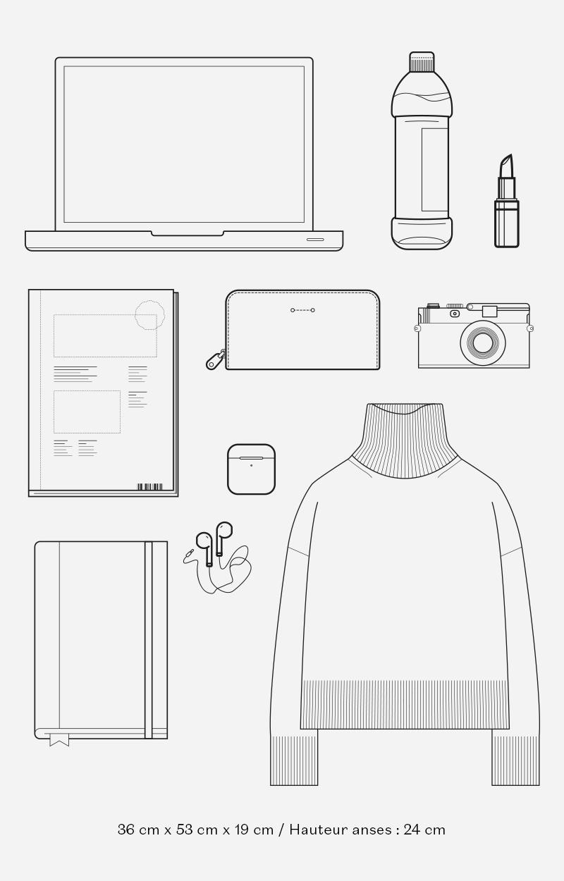 Vanessa Bruno Cabas XL Zippé En Cuir Matelassé