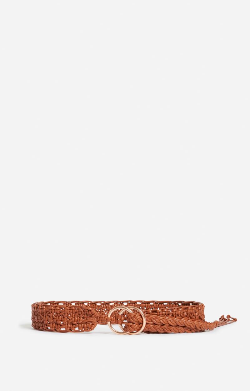 vanessa bruno Ceinture Cognac En Cuir 45MM