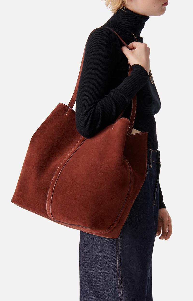 Vanessa Bruno Grand Cabas Daily En Cuir Velours