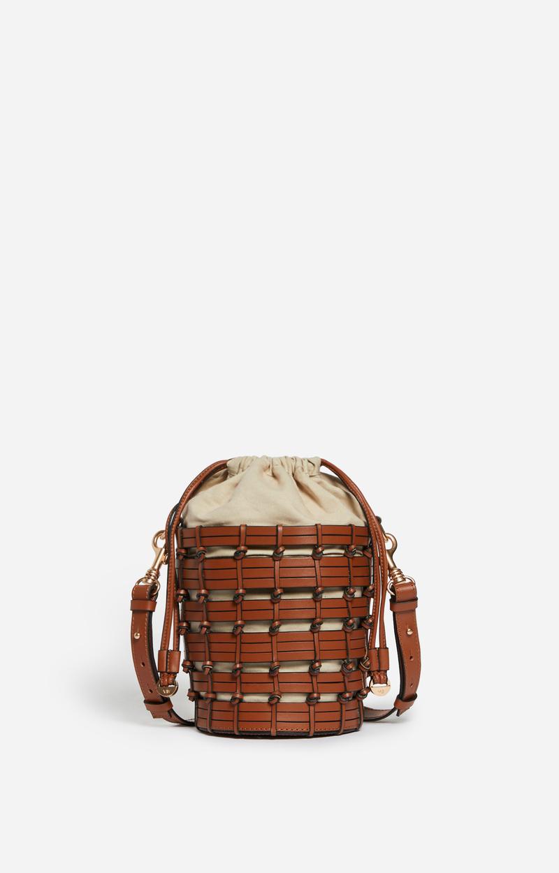 vanessa bruno Mini Sac Seau En Cuir Tressé