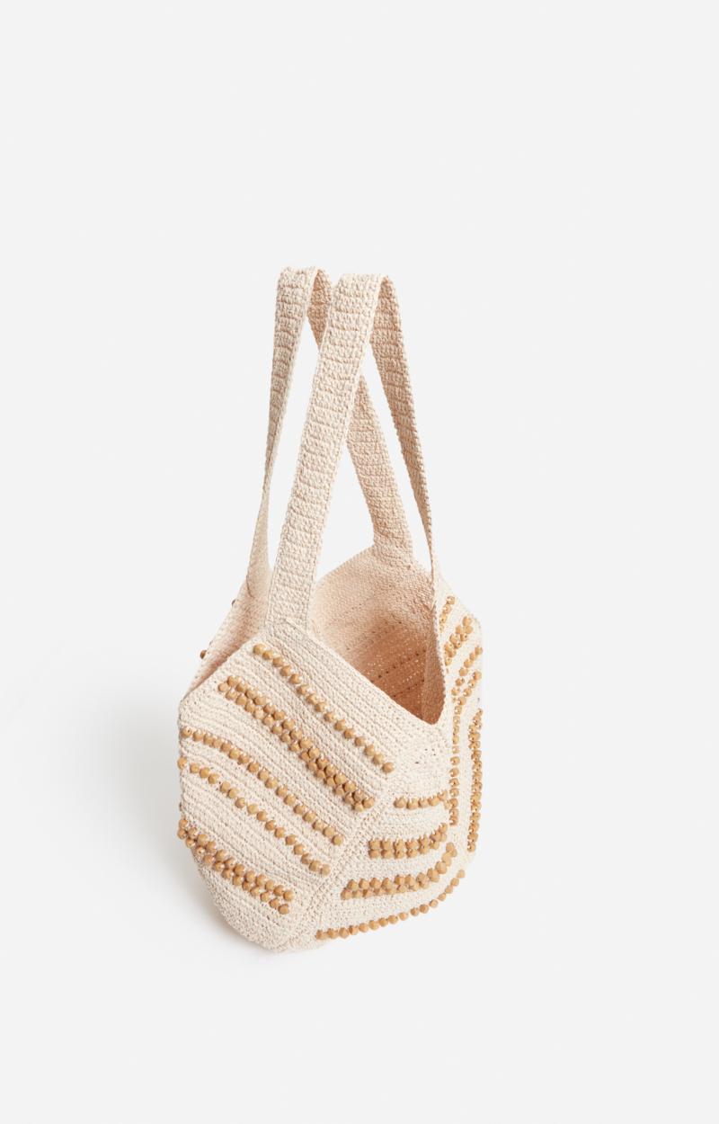 Vanessa Bruno Panier Berlingot Avec Perles En Bois