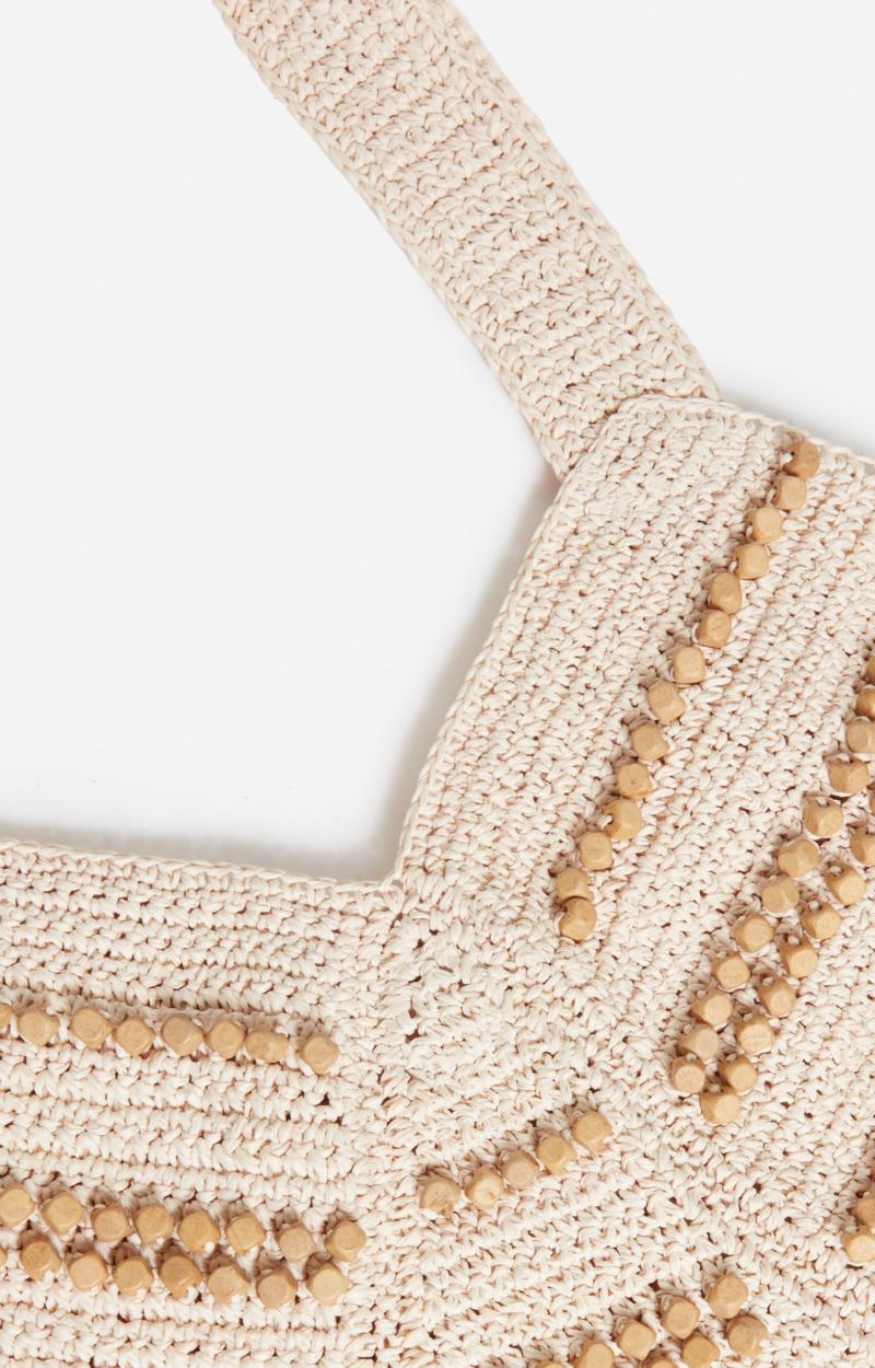 Vanessa Bruno Panier Berlingot Avec Perles En Bois