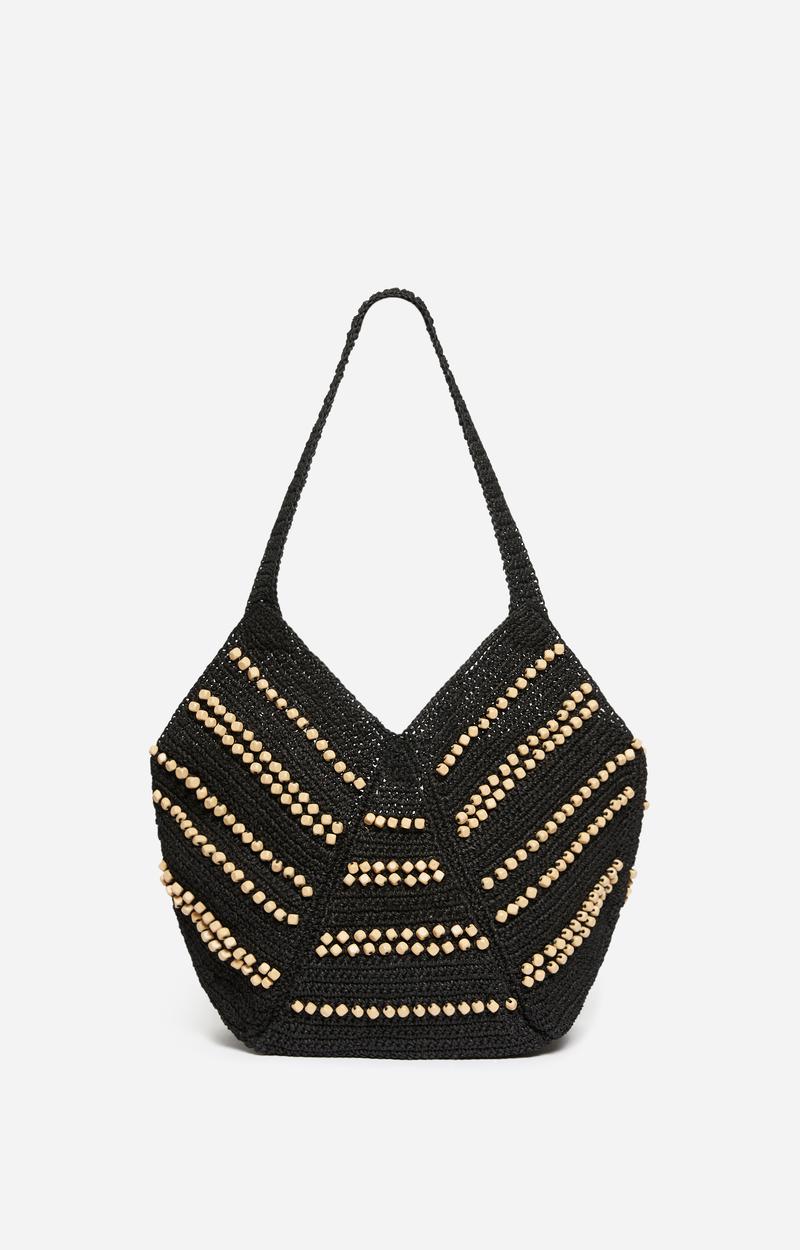 vanessa bruno Panier Berlingot avec perles en bois