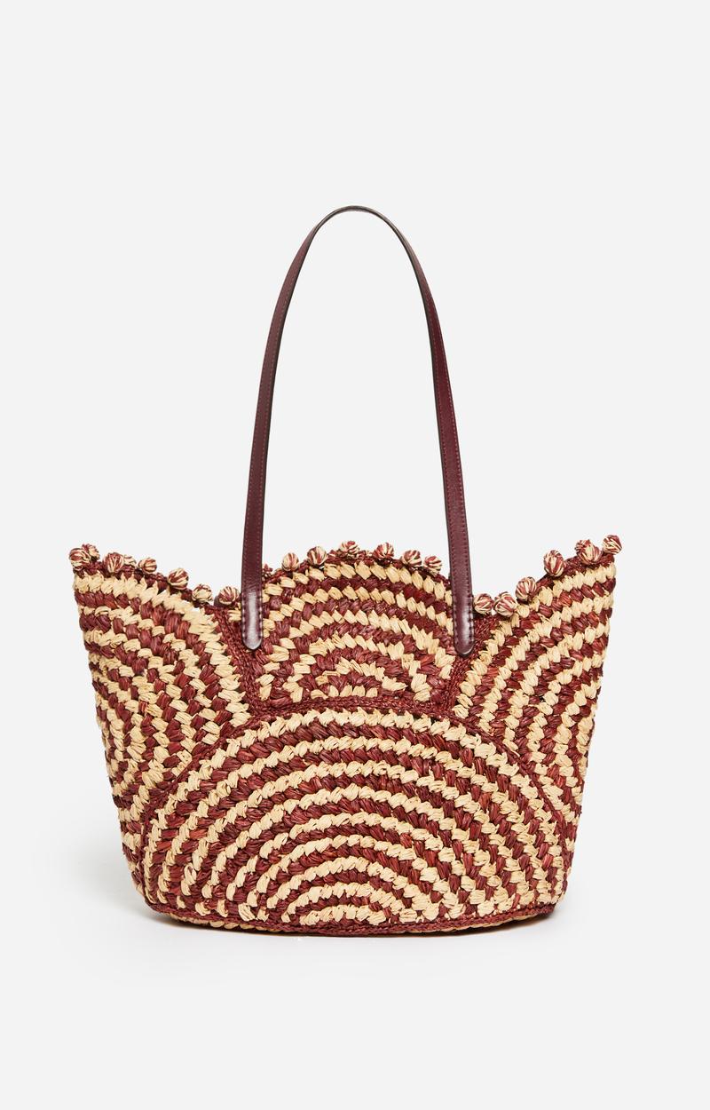 vanessa bruno Panier Bicolore En Raphia