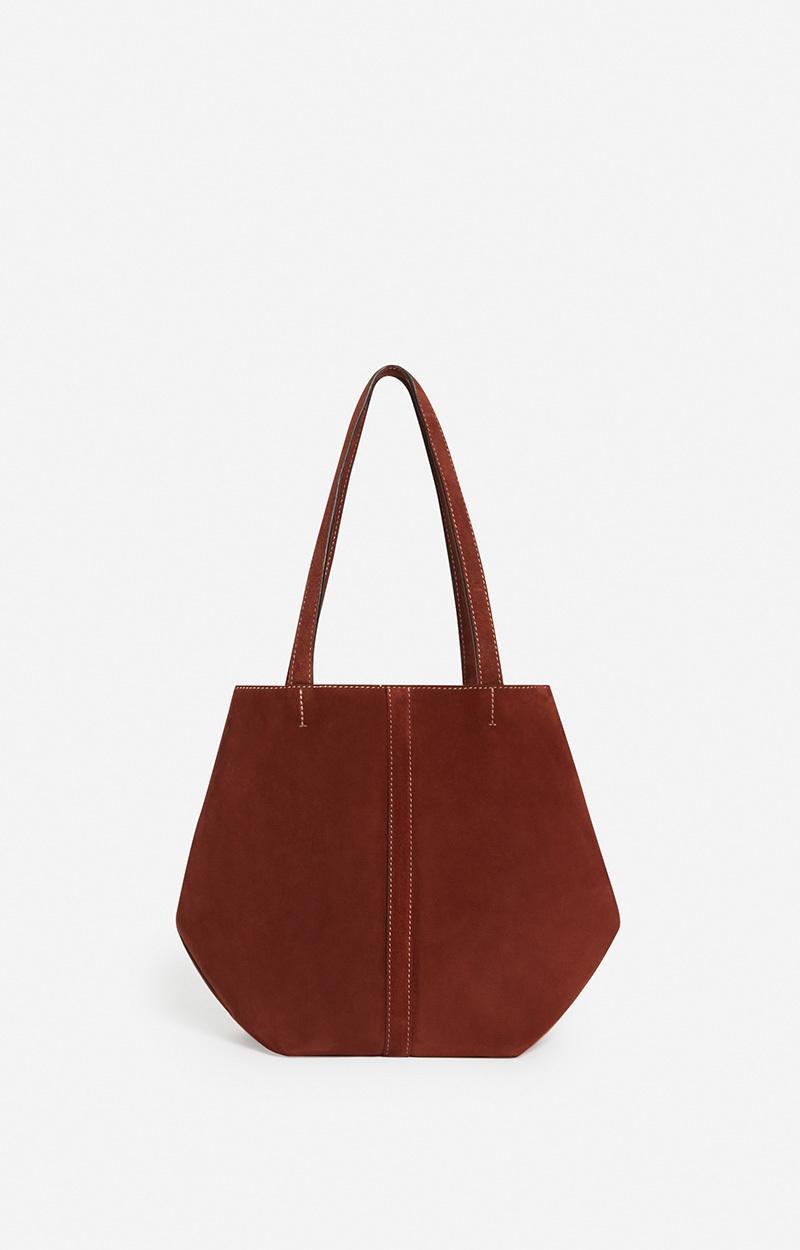 Vanessa Bruno Petit Cabas Daily En Cuir Velours