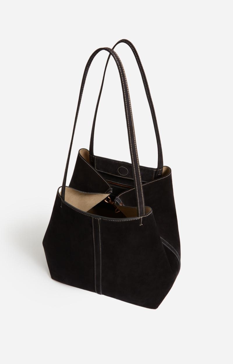 Vanessa Bruno Petit Cabas Daily En Cuir Velours