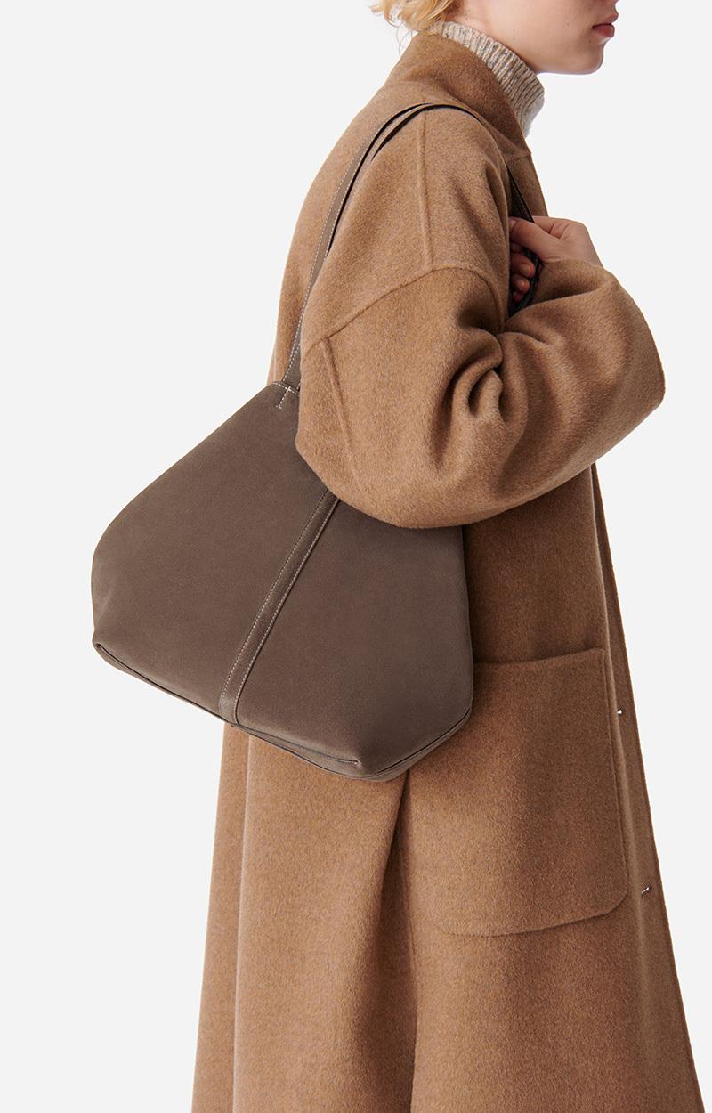 Vanessa Bruno Petit Cabas Daily En Cuir Velours