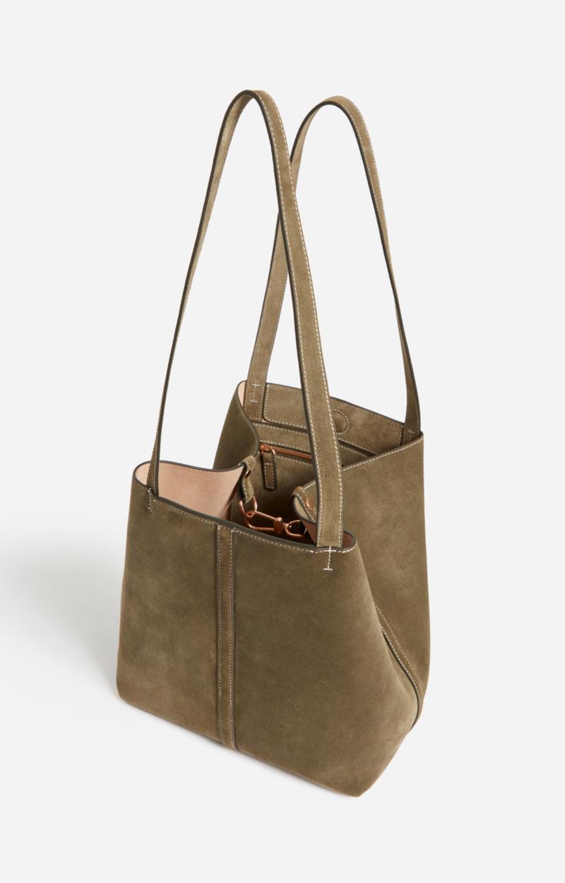 Vanessa Bruno Petit Cabas Daily En Cuir Velours