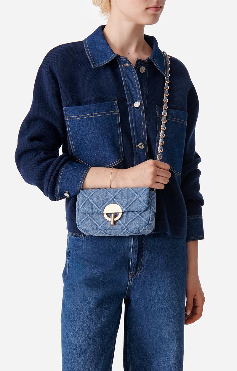 Vanessa Bruno Petit Sac Moon En Denim
