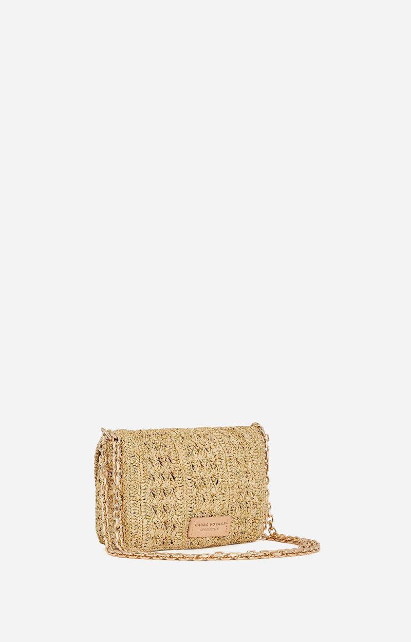 Vanessa Bruno Petit Sac Moon En Raphia Et Lurex