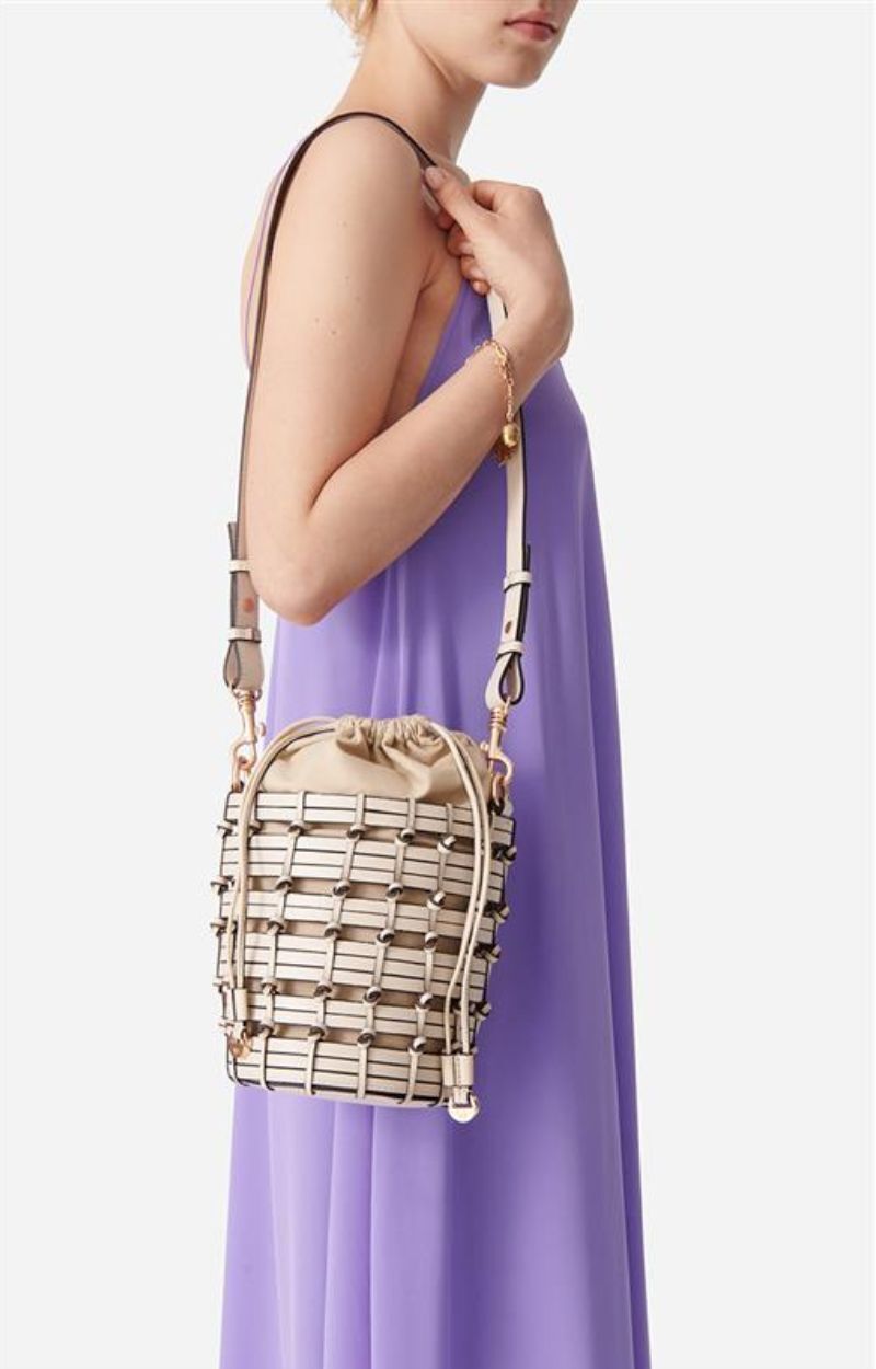 Vanessa Bruno Petit Sac Seau En Cuir Tressé