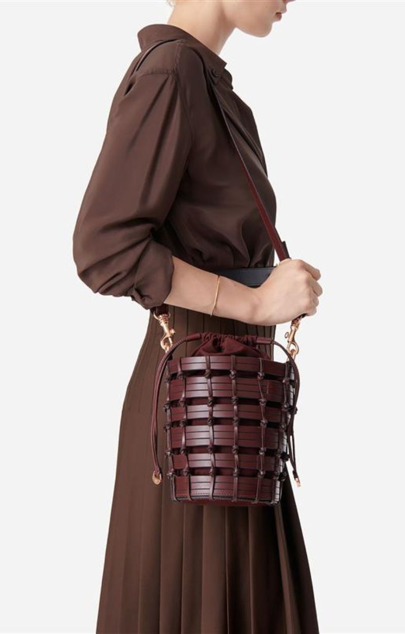 Vanessa Bruno Petit Sac Seau En Cuir Tressé