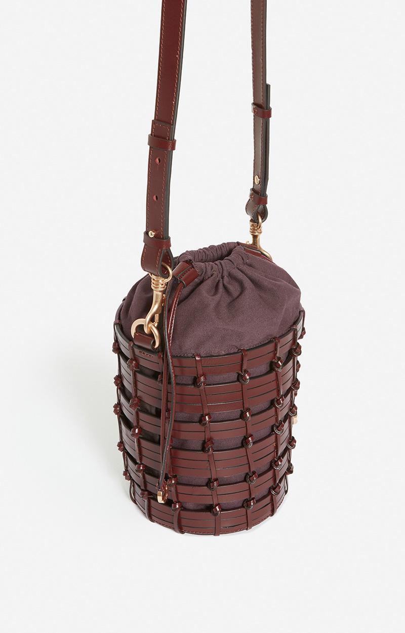 Vanessa Bruno Petit Sac Seau En Cuir Tressé