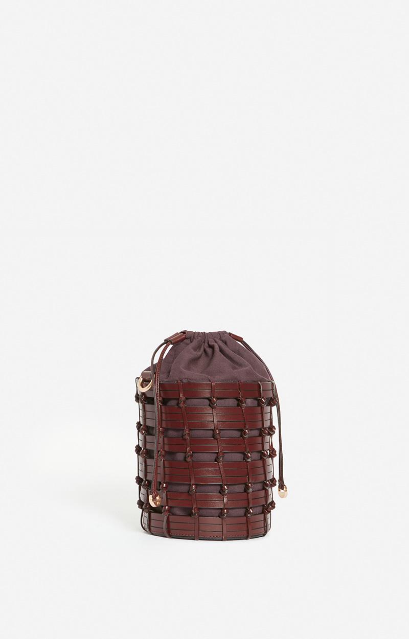 Vanessa Bruno Petit Sac Seau En Cuir Tressé