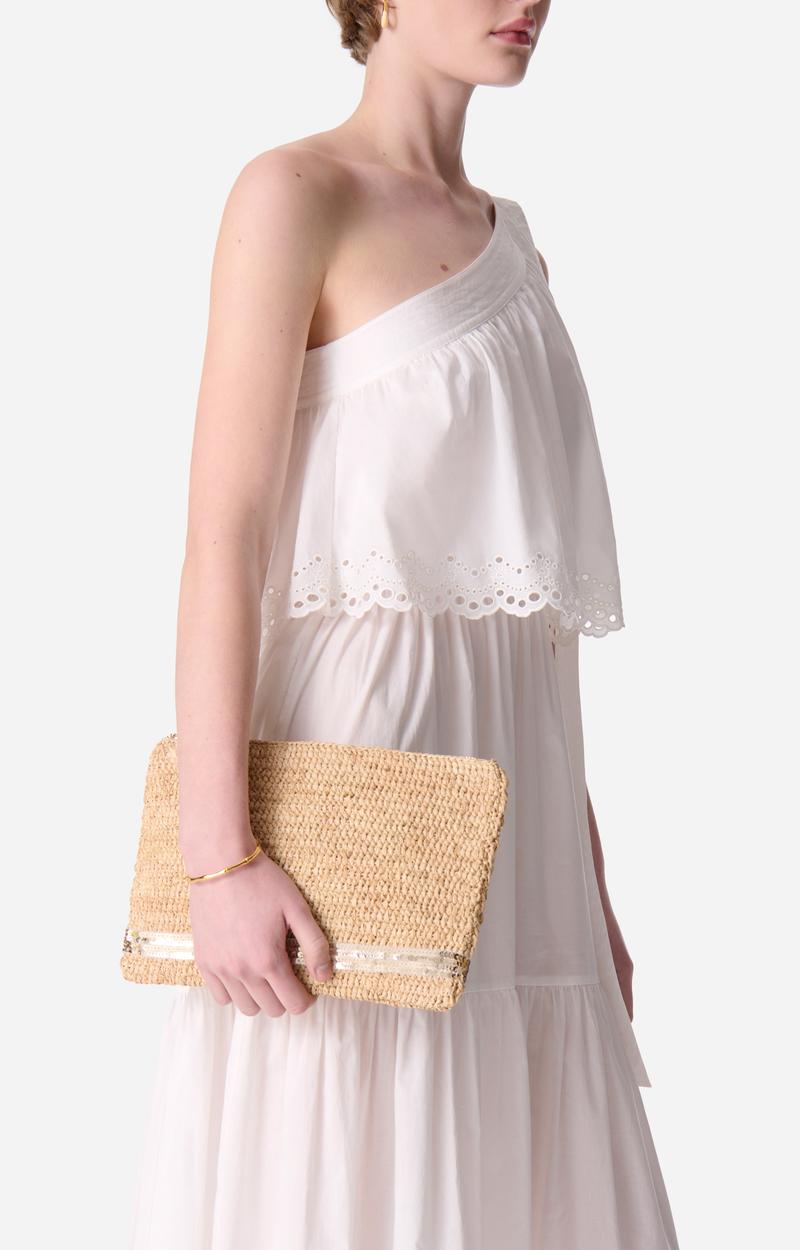 Vanessa Bruno Pochette Platte Raphia