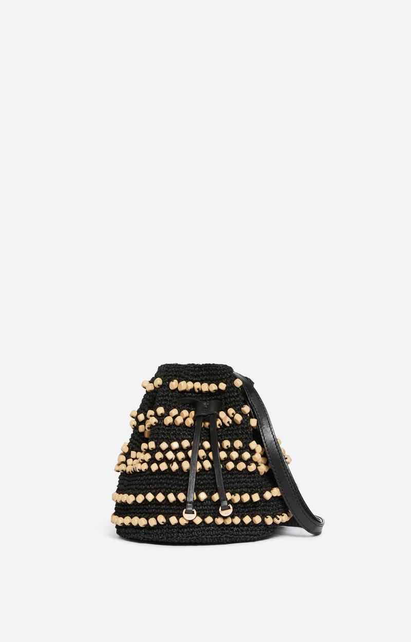 vanessa bruno Sac Bourse avec perles en bois