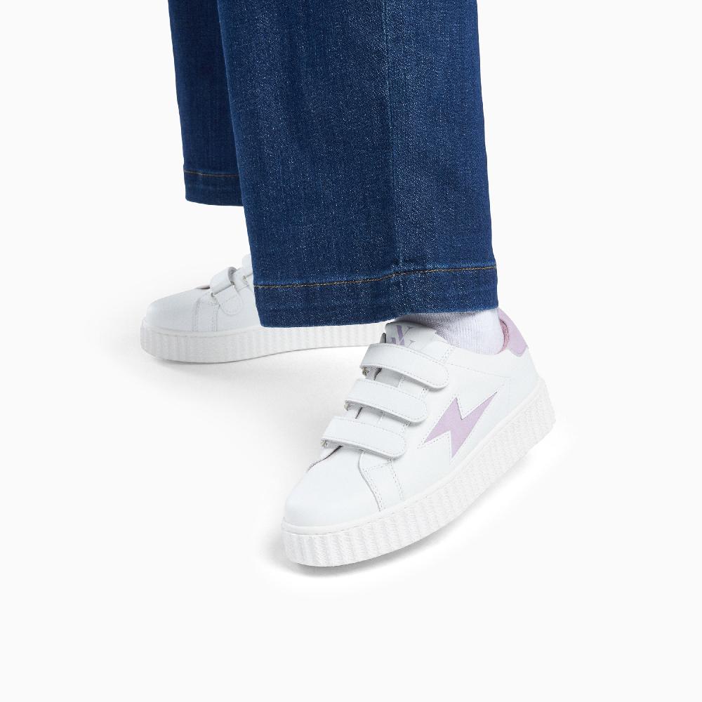 Vanessa Wu Baskets éclair Aleïna Blanc Et Lilas à Scratchs