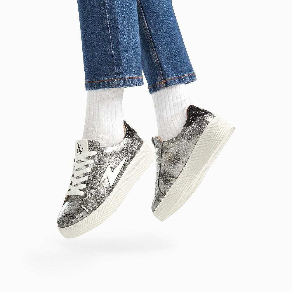 Vanessa Wu Baskets éclair Elodie Anthracite à Lacets