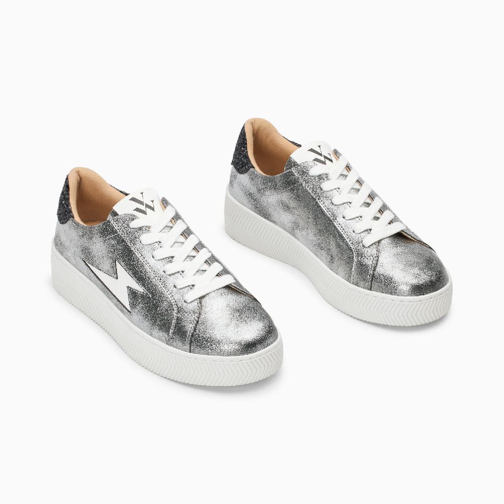 Vanessa Wu Baskets éclair Elodie Anthracite à Lacets